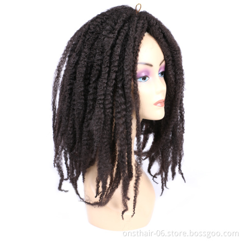 Onst Afro Kinky Bob Marley Hair In Synthetic Hair Twist locs braiding Extension For Braids 20" 110g Crochet Marley Braid Hair